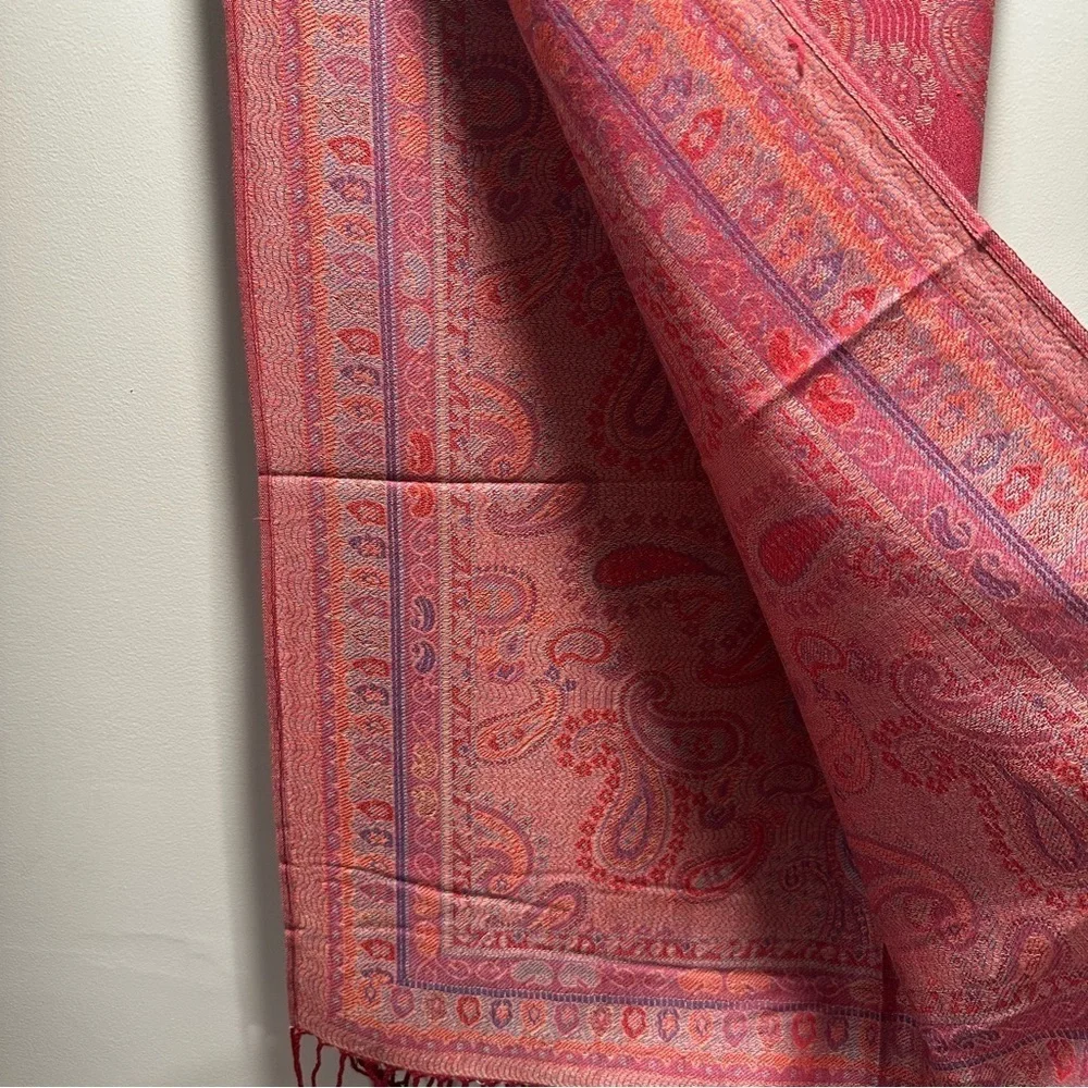 Elegant Shawl in Candy Red - Versatile Wrap, Scarf, Stole, Veil in Soft Rayon
